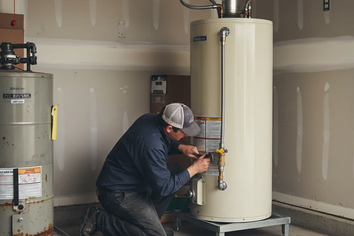Water heater and shutoff valve replacement in Jacksboro